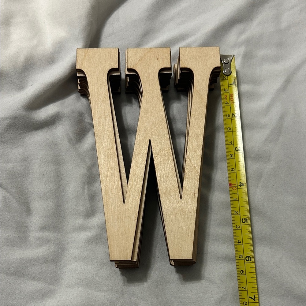 Wooden Letter W Accessory 9 total
